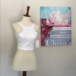 Sexy sequined crop top